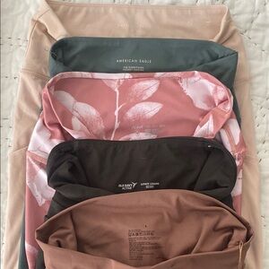 American Eagle and Old Navy Activewear Bundle - Pink, Green, Black, Tan